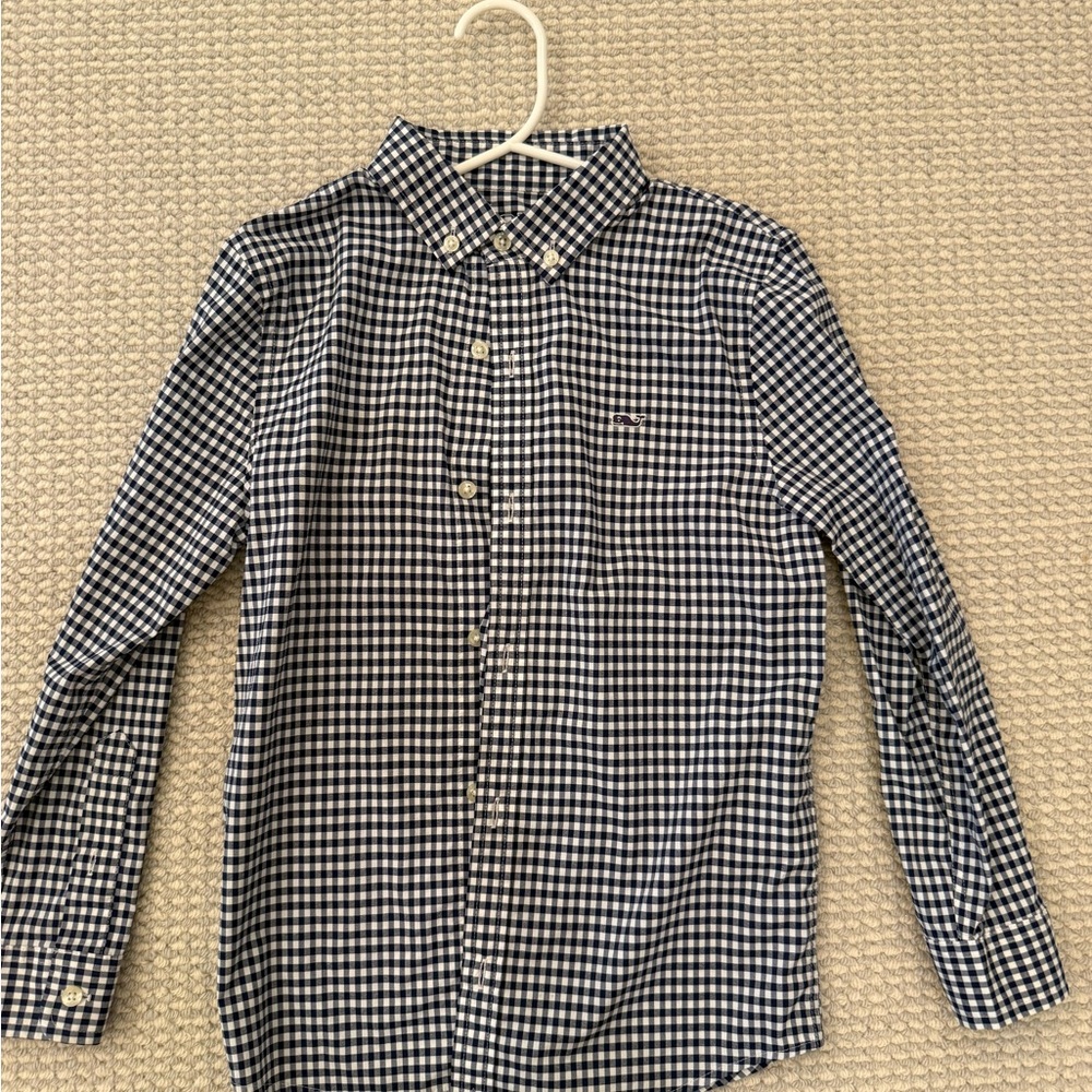 Vineyard Vines navy checked shirt